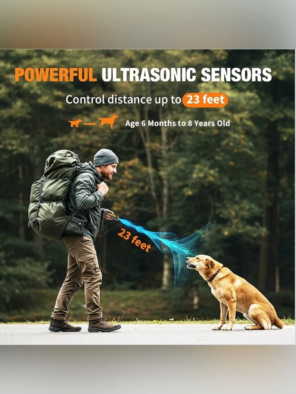 2026 Dog Bark Deterrent Device | Rechargeable Ultrasonic Anti-Barking Trainer wi